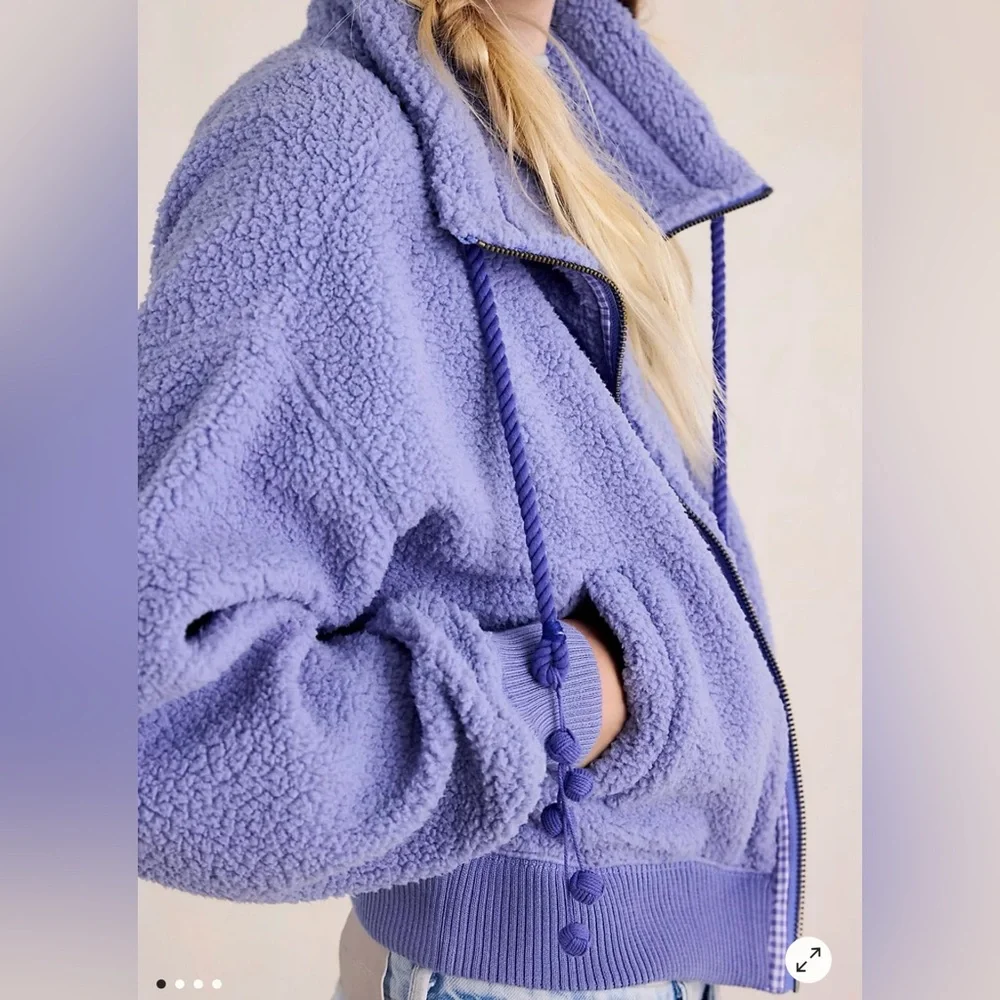 Free People Lavender Teddy Jacket - Picture 9 of 10